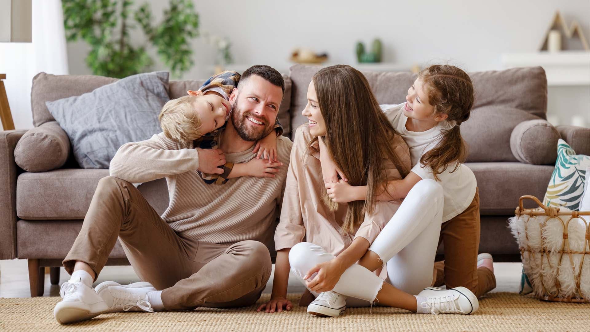 A family in their new home — what ENCON builds for
